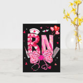 Carte Infirmière Valentine Coquette Arc Stéthoscope Fill (Fleur jaune)