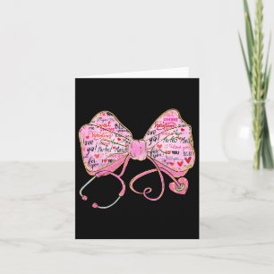 Carte Infirmière Valentine Coquette Stéthoscope Nœud Val