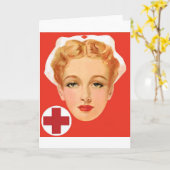 Carte Infirmière vintage (Fleur jaune)