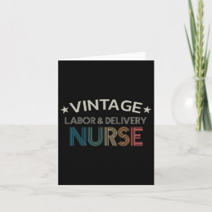Carte Infirmière vintage Du Travail Et De La Prestation
