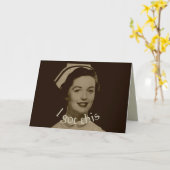 Carte Infirmière vintage "j'ai obtenu ceci " (Fleur jaune)