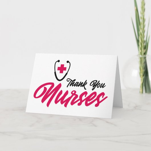 Carte Infirmières Mercis | Rose (Devant)