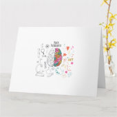 Carte Infographie du cerveau (Fleur jaune)