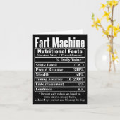 Carte Informations nutritionnelles Machine à pets Blague (Fleur jaune)