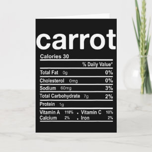 Carte Informations nutritionnelles sur les carottes drôl