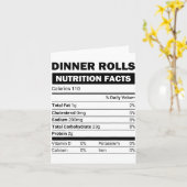 Carte Informations nutritionnelles sur les petits pains (Fleur jaune)