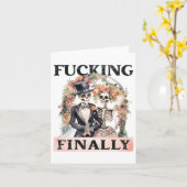 Carte Ing Finalement Bridesmaid Skeleton Bride Groom Hal (Fleur jaune)