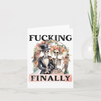 Carte Ing Finalement Bridesmaid Skeleton Bride Groom Hal