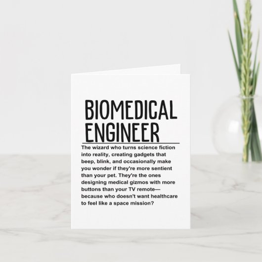 Carte Ingénieur biomédical (Devant)