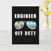 Carte Ingénieur de service lunettes de soleil vacances d (Fleur jaune)