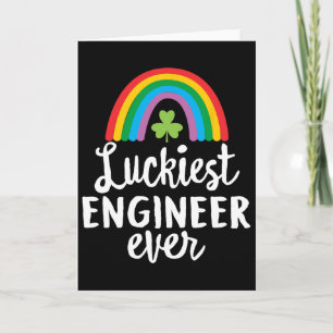 Carte Ingénieur le plus chanceux Saint Patrick Shamrocks