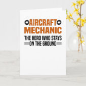 Carte Ingénieur mécanicien d'avion (Fleur jaune)