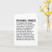 Carte Ingénieur mécanique (Fleur jaune)