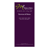 Carte initiale audacieuse verte pourpre de (Devant)