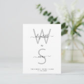 Carte Initiales de couple simple et date de sauvegarde d (Debout devant)