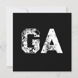 Carte Initiales Monogramme Noir Blanc Simple