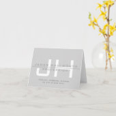 Carte Initiales Monogrammes Modernes (ou autre texte) Gr (Fleur jaune)