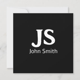 Carte Initiales personnelles personnalisables