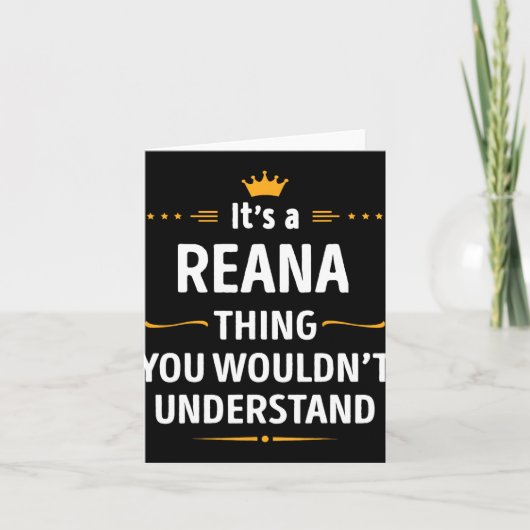 Carte Inked Creation - Its A Reana Thing You Wouldn't Un (Devant)