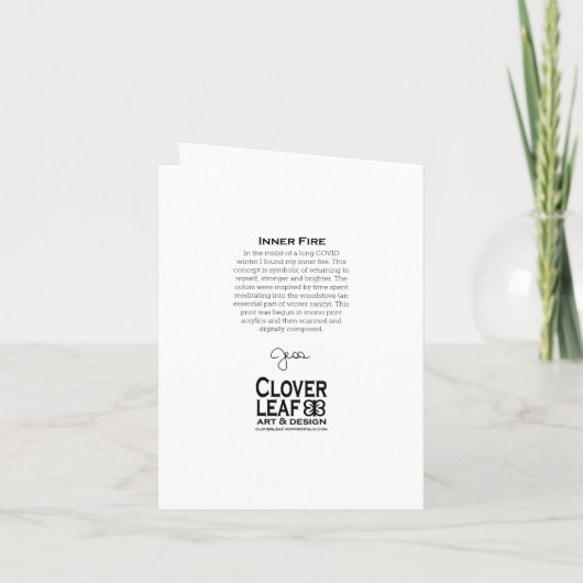 Carte Inner Fire Birday Card (Dos)