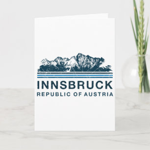 Carte Innsbruck Autriche Montagnes Autrichien Ski Vintag