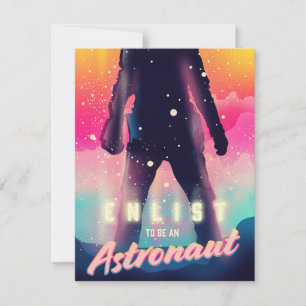 Carte Inscrivez-vous pour être astronaute