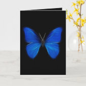 Carte Insecte de vol bleu de papillon (Fleur jaune)