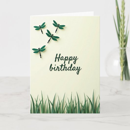Carte Insecte Vert Joyeux (Devant)