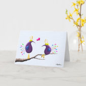 Carte Inséparables (Fleur jaune)