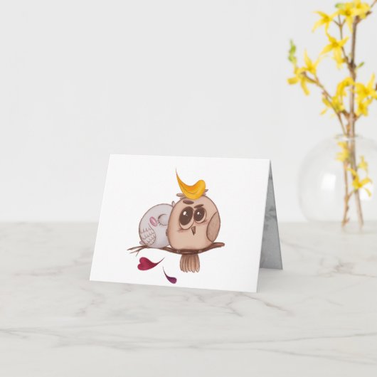 Carte Inséparables (Fleur jaune)