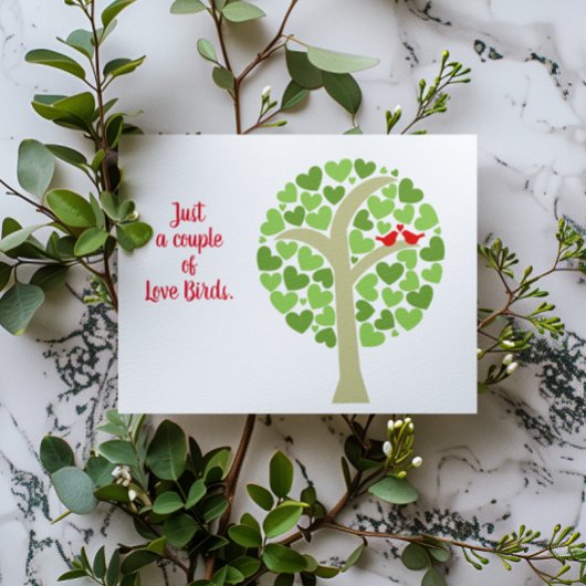 Carte Inséparables Heart Tree Custom Anniversaire Valent
