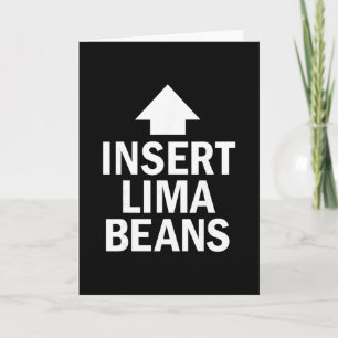 Carte Insérer Haricots de Lima Drôle de Point d'Action d