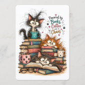 Carte insert double face Fun Coffee & Cats pour Ki (Devant)
