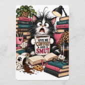 Carte insert double face Fun Coffee & Cats pour Ki (Dos)