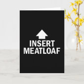 Carte Insert Meatloaf Funny Thanksgiving Pointing Arrow  (Fleur jaune)
