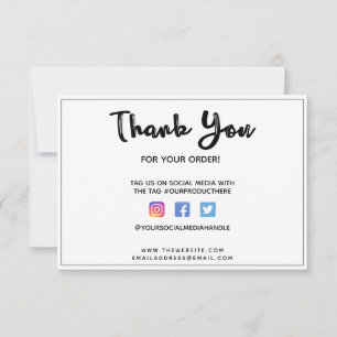 Carte Insertion de média personnalisé Merci