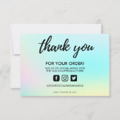 Carte Insertion de Merci de changement de couleur (Devant)