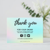 Carte Insertion de Merci de changement de couleur (Debout devant)