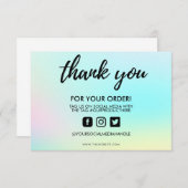 Carte Insertion de Merci de changement de couleur (Devant / Derrière)