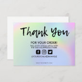 Carte Insertion de Merci de changement de couleur (Devant / Derrière)