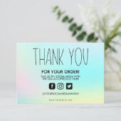 Carte Insertion de Merci de changement de couleur (Debout devant)