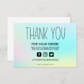 Carte Insertion de Merci de changement de couleur (Devant / Derrière)