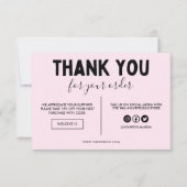 Carte Insertion de supports de Merci (Devant)