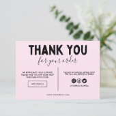 Carte Insertion de supports de Merci (Debout devant)