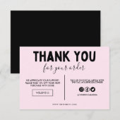 Carte Insertion de supports de Merci (Devant / Derrière)