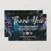 Carte Insertion du support de Merci d'aquarelle spatiale (Devant / Derrière)