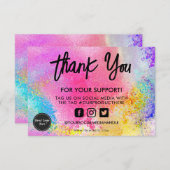 Carte Insertion du support de peinture aquarelle (Devant / Derrière)