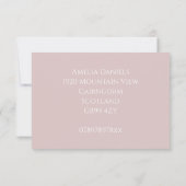 Carte Insertion RSVP élégante rose douce (Dos)