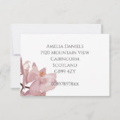 Carte Insertion RSVP pour orchidée rose (Dos)