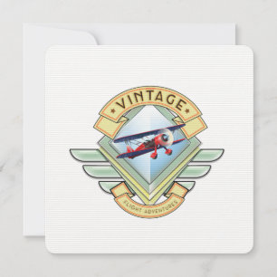 Carte Insigne de vol de style vintage